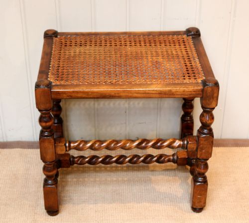 Beech Wood Cane Seat Stool