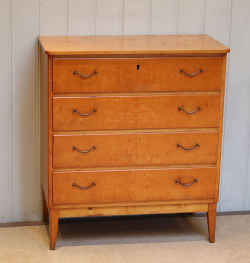 Swedish Satin Birch Chest of Drawers