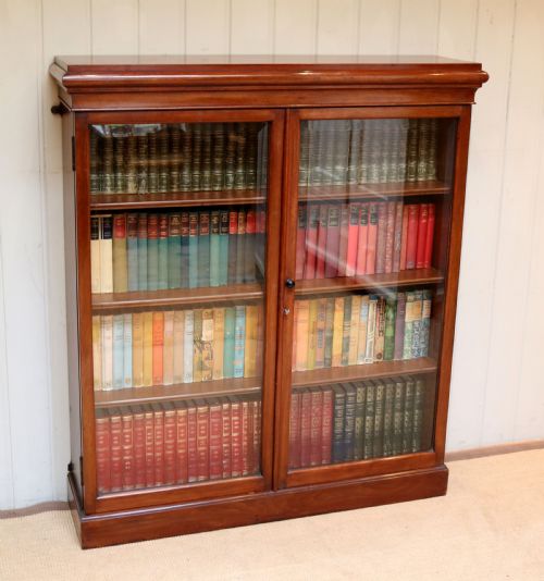 Late 19th Century Mahogany Glazed Bookcase