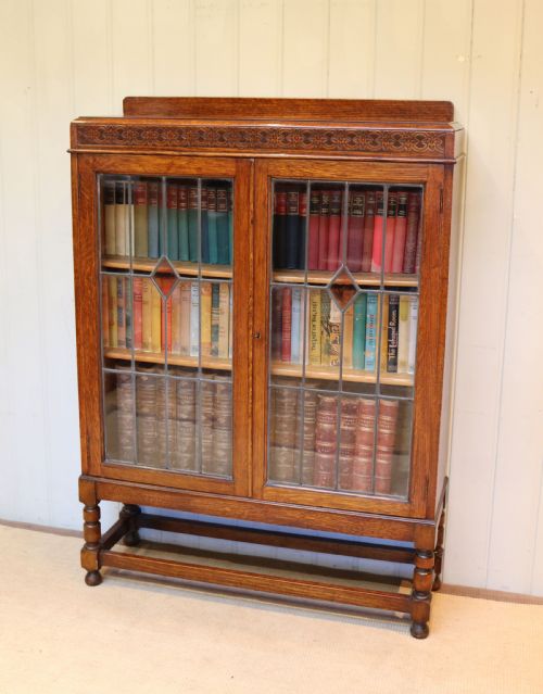Oak Glazed Bookcase