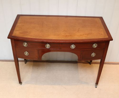 fig 1. Mahogany Bow Front Writing Desk