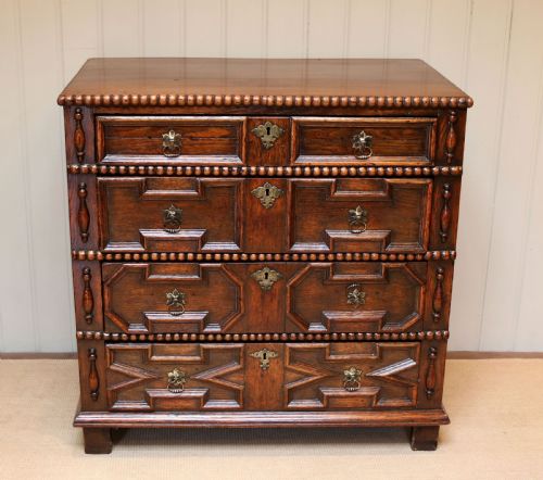 Late 17th Century Carved Oak Chest of Drawers