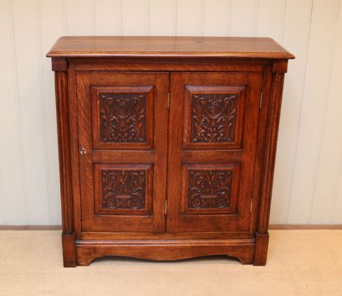 fig 1. Unusual Carved Oak Filing Cabinet