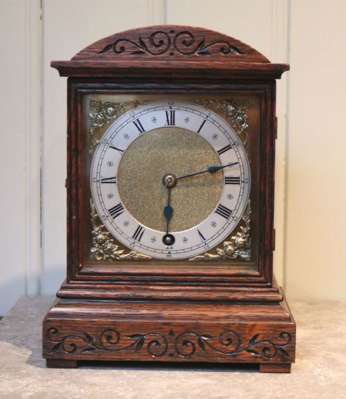 Small Oak Mantel Clock (Germany, C. 1890)