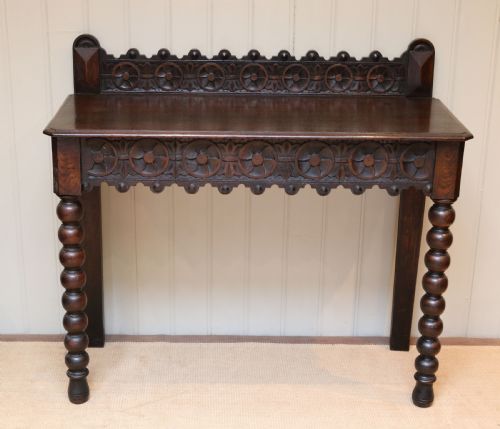 Victorian Oak Hall Table