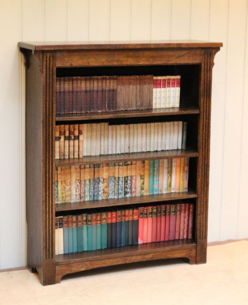 Solid Oak Open Bookcase