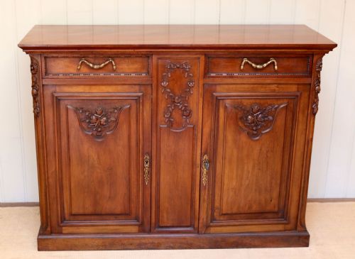 French Solid Walnut Sideboard