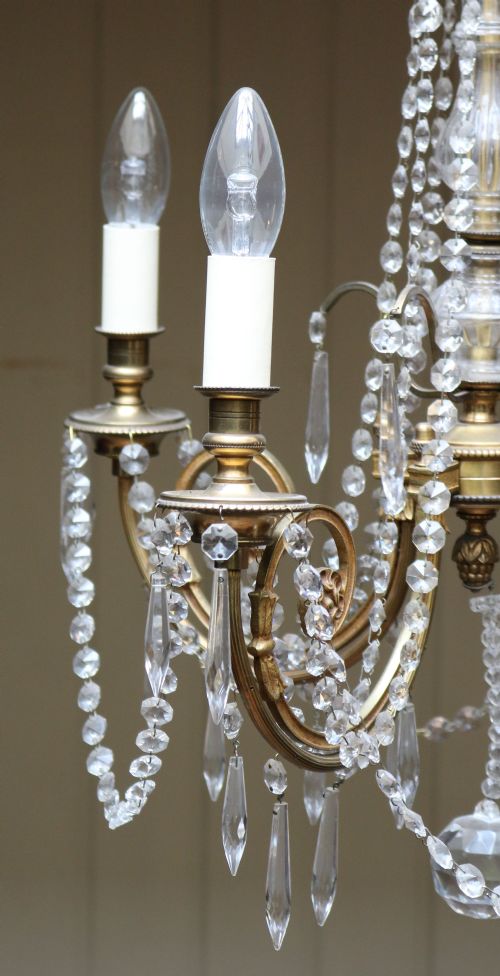 fig 1. French Gilt And Brass Chandelier 