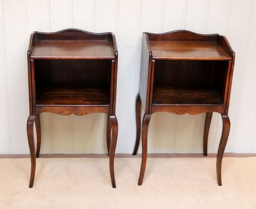 Pair of French Oak Bedside Cabinets