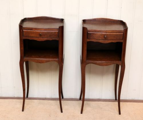 Pair of French Oak Bedside Cabinets