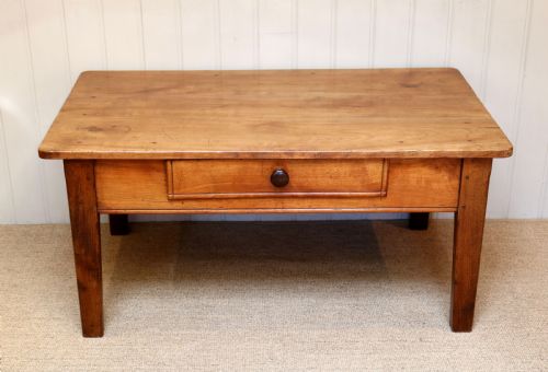 French Low Cherry Wood Table