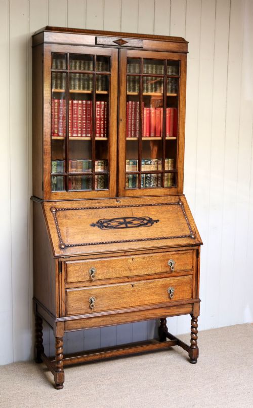 Oak Bureau Bookcase