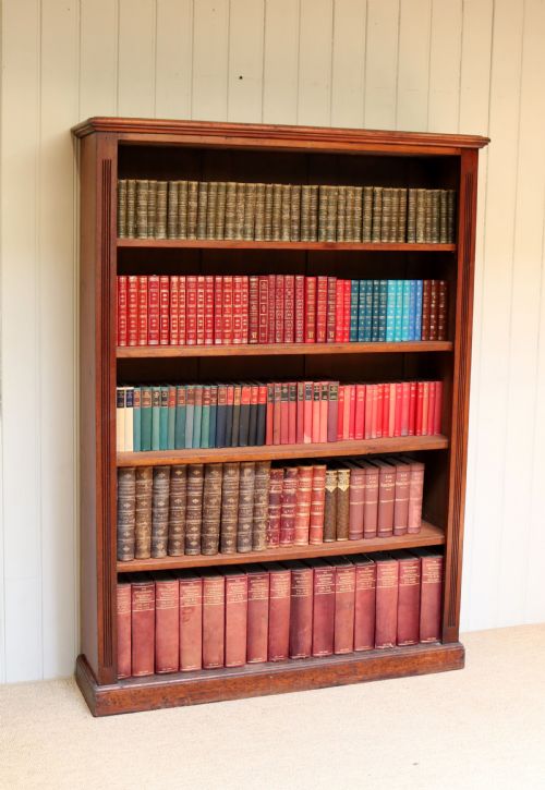 Tall Mahogany Open Bookcase