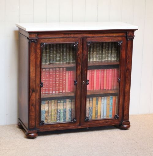 fig 1. Good Quality Early Victorian Rosewood Display Bookcase
