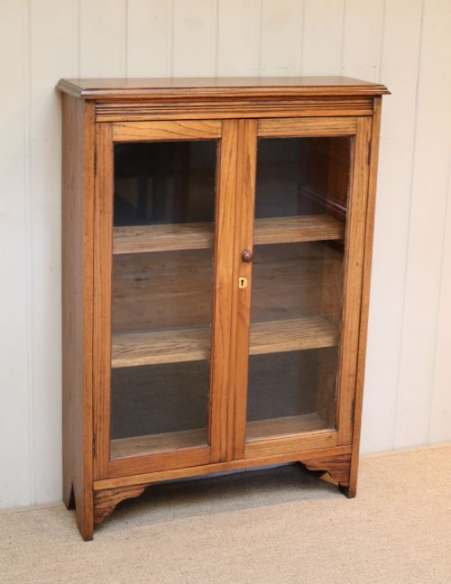 fig 1. Small Proportioned Oak Glazed Bookcase
