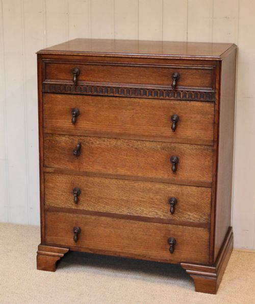 fig 1. 1920s Oak Chest Of Drawers