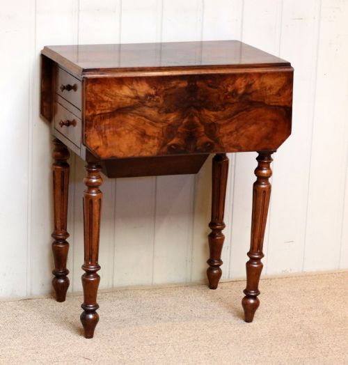 French Burr Walnut Pembroke Table