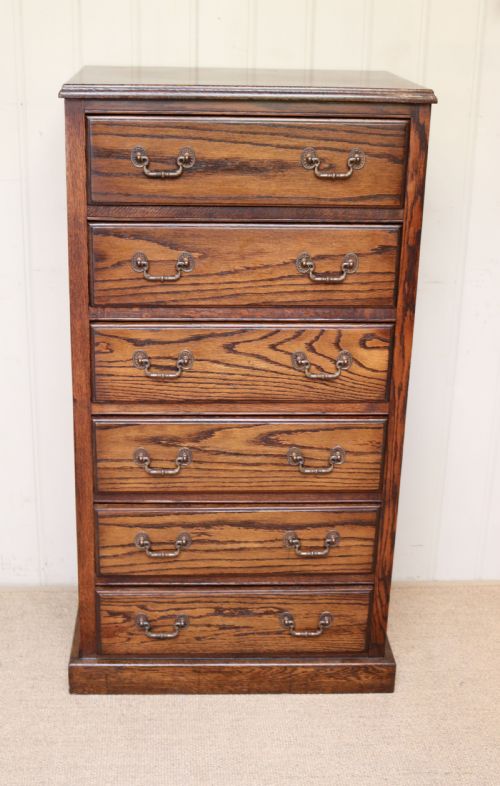 Tall Oak Chest of Drawers