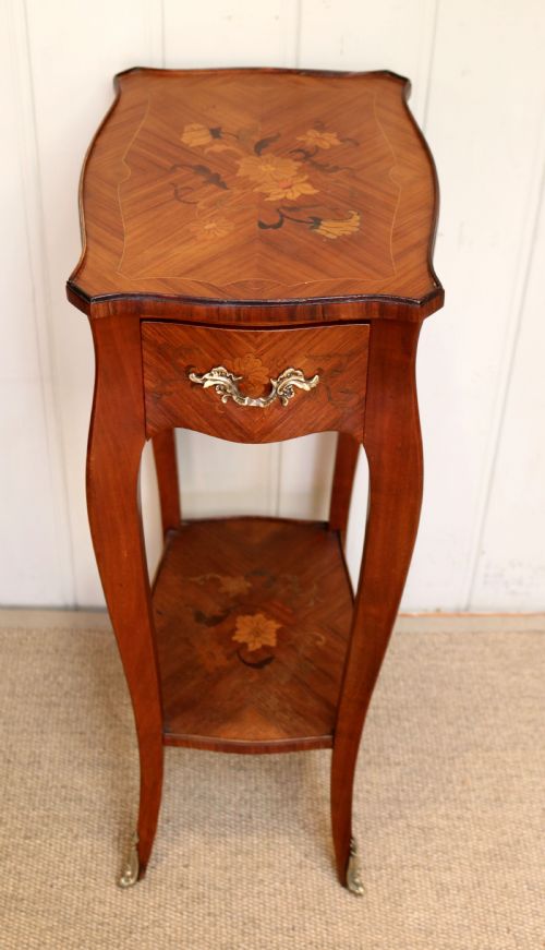 French Tulipwood and Inlay Occasional Table