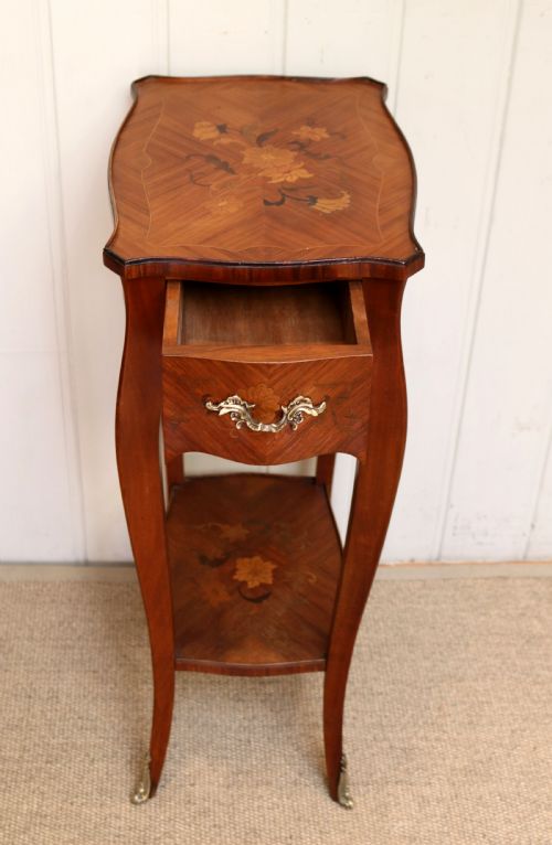 fig 1. French Tulipwood And Inlay Occasional Table