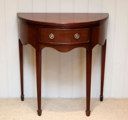 Edwardian Mahogany Demi Lune Table