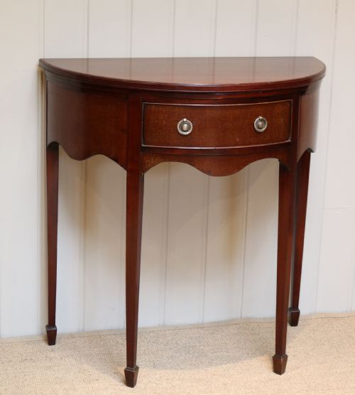 fig 1. Edwardian Mahogany Demi Lune Table