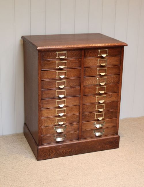 Edwardian Oak Filing Cabinet