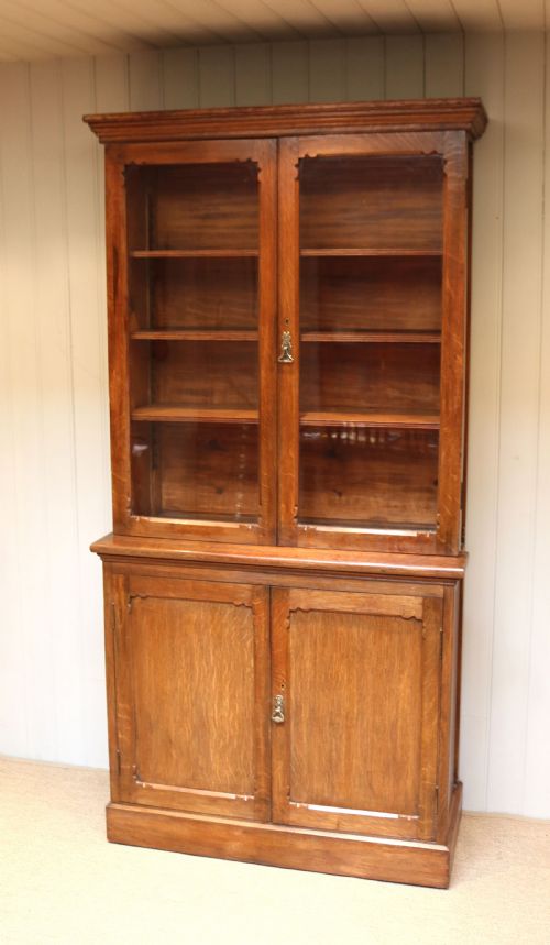 fig 1. Solid Oak Library Bookcase