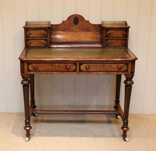 fig 1. Victorian Burr Walnut Ladies Writing Desk