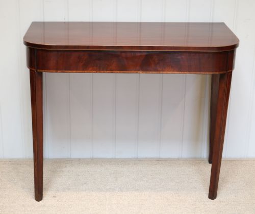 Georgian Mahogany D End Side Table