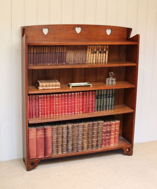 Arts and Crafts Oak Open Bookcase