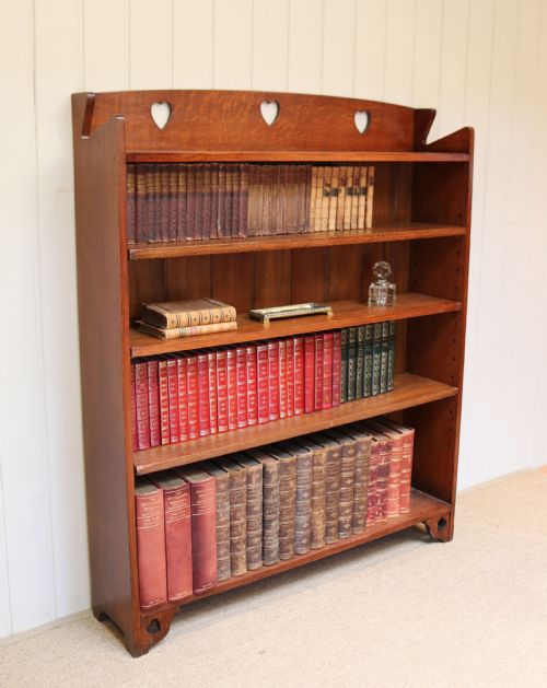 fig 1. Arts And Crafts Oak Open Bookcase 