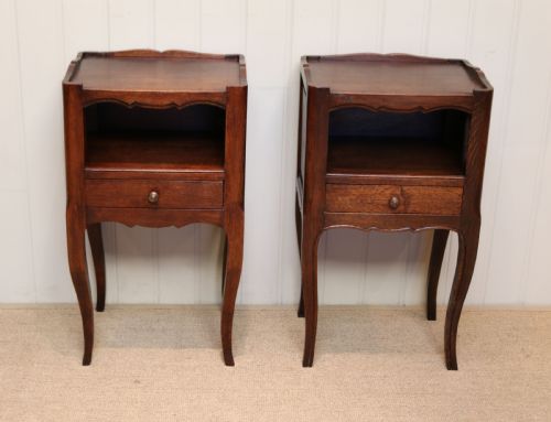 Pair of French Oak Bedside Cabinets