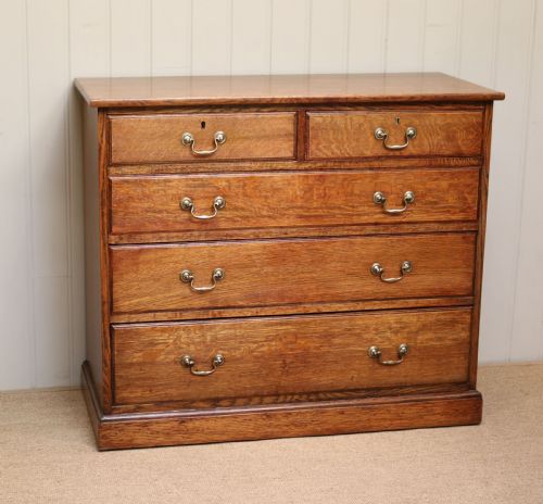 fig 1. Solid Oak Chest Of Drawers
