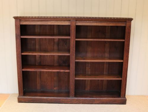 fig 1. Substantial Oak Open Bookcase