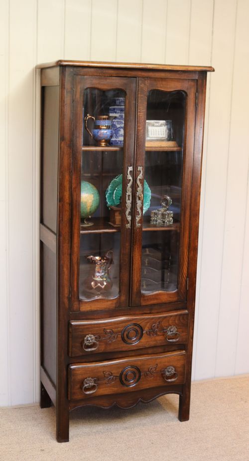 French Beech Display Cabinet