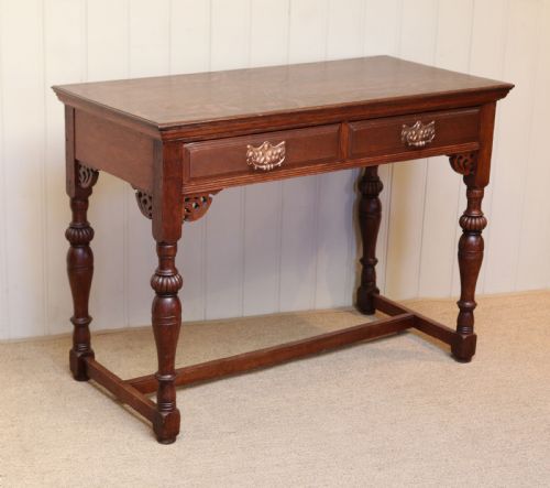 French Oak Arts and Crafts Side Table