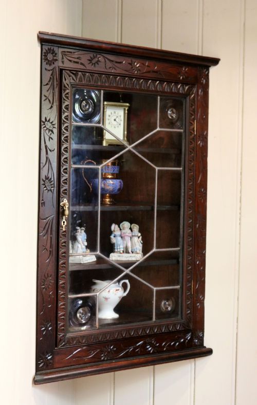Beech Corner Wall Cabinet