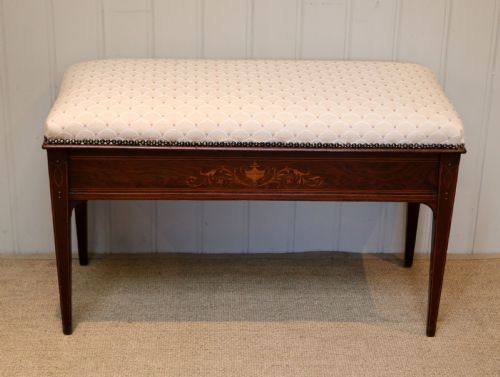 Edwardian Mahogany Duet Stool