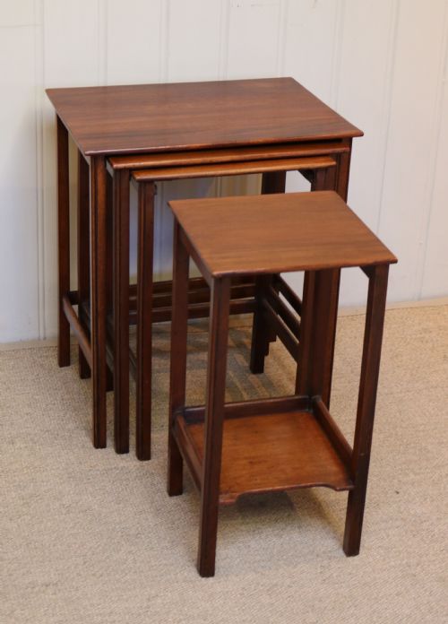 Mahogany Nest of Four Tables