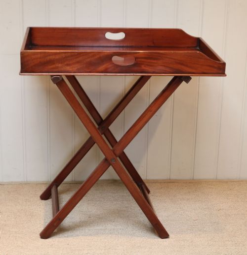 Late 19th Century Mahogany Butlers Tray on Stand