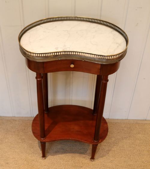 Marble Top Kidney Shaped Table