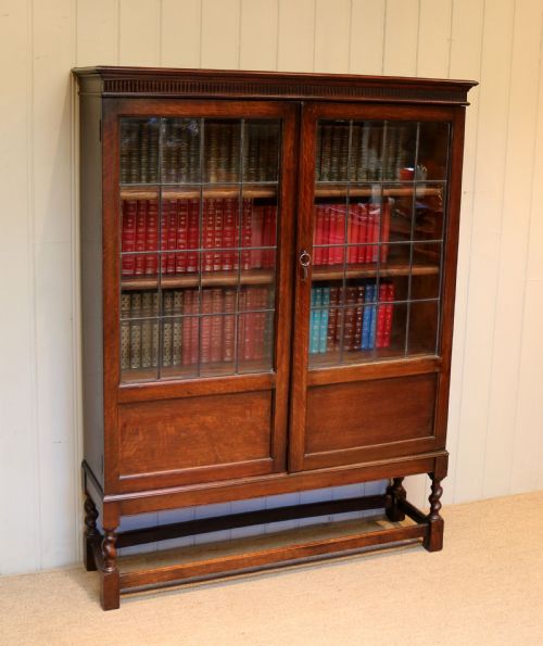 Oak Glazed Bookcase