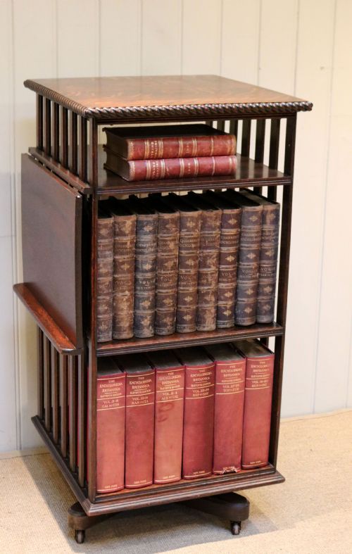 Edwardian Oak Revolving Bookcase