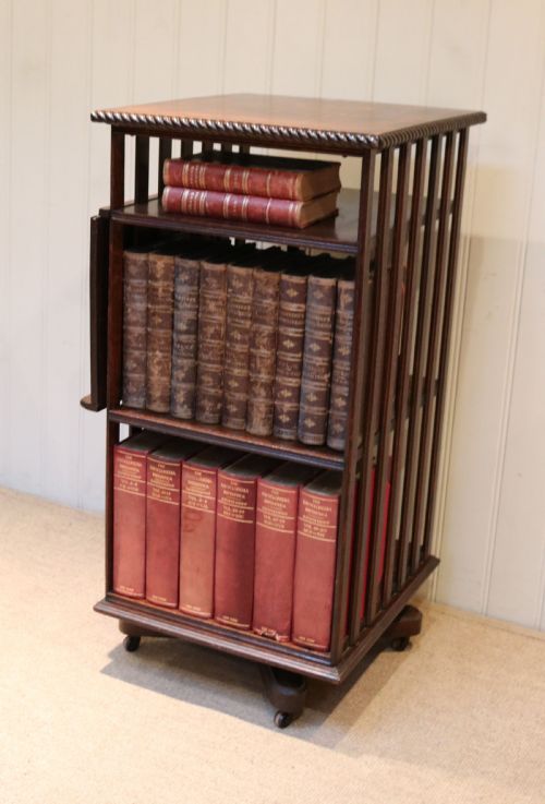 fig 1. Edwardian Oak Revolving Bookcase