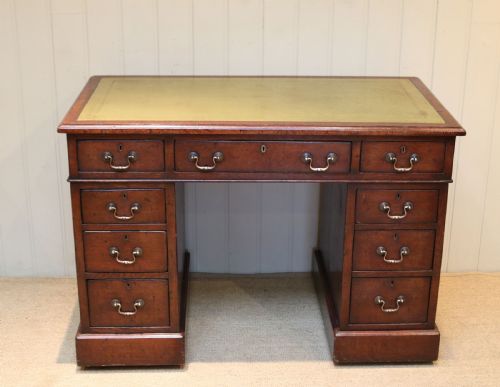 Victorian Oak Pedestal Desk