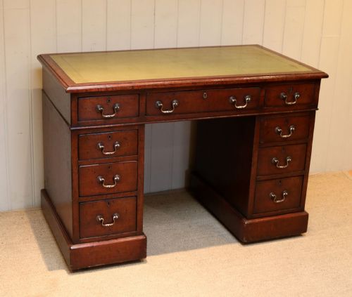 fig 1. Victorian Oak Pedestal Desk