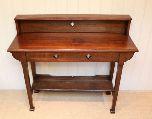 fig 1. Solid Oak Arts And Crafts Hall Table