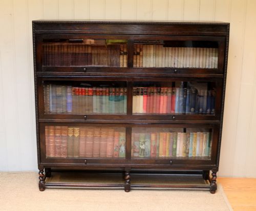 Dark Oak Globe Wernicke Style Bookcase
