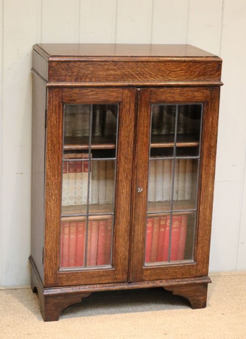 Small Oak Glazed Bookcase